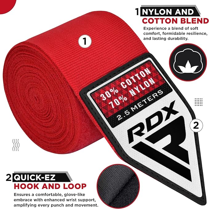 HAND WRAPS 2.5 METER RED