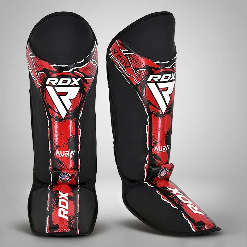 RDX Schienbeinschoner F17 Aura, rot-schwarz